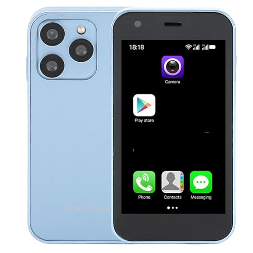 XS15 3G Smartphone, 3 Zoll WiFi RAM 2 GB ROM 16 GB 3D-Glas Slim HD-Kamera Dual-SIM-Smartphone, Android 8.1, Integrierter 1000-mAh-Akku (Blue) von VBESTLIFE
