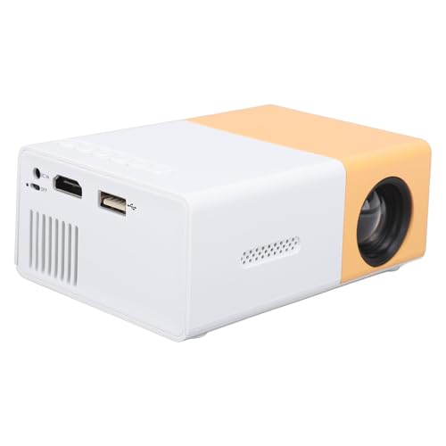 YG300 Pro Klein-Projektor, Tragbarer Film Projektor, Heim Projektor, Kompatibel mit OS-und Android-Geräten, 24-60 Zoll-Projektion, Eingebauter Lautsprecher (EU-Stecker 100V-240V) von VBESTLIFE
