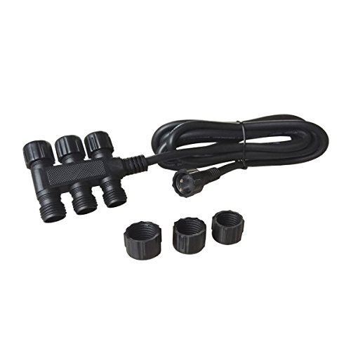 VBLED® 12V 6-Fach-Verteiler (IP65) mit 50cm Anschlusskabel für Außenbereich oder Unter Wasser - geeignet für Sringbrunnen Pumpe LED-Beleuchtung Lichterkette Gartus von VBLED