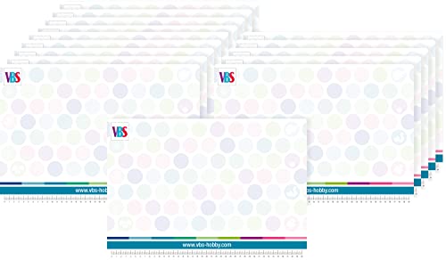 VBS 15er-Pack Bastelunterlagen 42x29,7cm pastelligen und kräftigen Farben Unterlage Tischunterlage Schreibtischunterlage von VBS