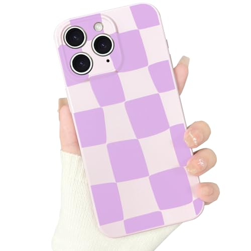 VCGFJD Kompatibel mit iPhone 11 Pro Max Hülle, süßes Schachbrettblöcke, ästhetisches Muster für Frauen und Mädchen, trendig, schlank, TPU, stoßfest, Objektivschutz, Handyhülle, Lila VCGFJD Kompatibel mit iPhone 11 Pro Max Hülle, süßes Schachbrettblöcke, ästhetisches Muster für Frauen und Mädchen, trendig, schlank, TPU, stoßfest, Objektivschutz, Handyhülle, Lila von VCGFJD