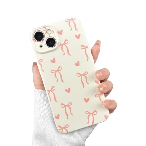 VCGFJD Kompatibel für iPhone 15 Hülle, ästhetisches Niedliches Schleifen Herzmuster Design für Frauen und Mädchen, Trendig Einfach Schlank TPU Stoßfest Objektivschutz Handyhülle, Weiß VCGFJD Kompatibel für iPhone 15 Hülle, ästhetisches Niedliches Schleifen Herzmuster Design für Frauen und Mädchen, Trendig Einfach Schlank TPU Stoßfest Objektivschutz Handyhülle, Weiß von VCGFJD