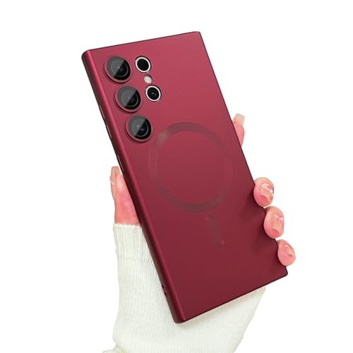 VCGFJD Magnetisch für Samsung Galaxy S24 Ultra Hülle mit Kameraobjektivschutz, kompatibel mit magnetischer, matter metallischer Glanz, schlanke, weiche TPU-stoßfeste Hülle für Samsung Galaxy S24 Ultra VCGFJD Magnetisch für Samsung Galaxy S24 Ultra Hülle mit Kameraobjektivschutz, kompatibel mit magnetischer, matter metallischer Glanz, schlanke, weiche TPU-stoßfeste Hülle für Samsung Galaxy S24 Ultra von VCGFJD