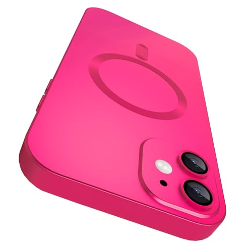 VCGFJD Magnetische Schutzhülle für iPhone 12 mit Kameraobjektivschutz, matt-metallischer Glanz schlank weich TPU-Stoßdämpfer stoßfeste Handyhülle für iPhone 12, Rosarot VCGFJD Magnetische Schutzhülle für iPhone 12 mit Kameraobjektivschutz, matt-metallischer Glanz schlank weich TPU-Stoßdämpfer stoßfeste Handyhülle für iPhone 12, Rosarot von VCGFJD