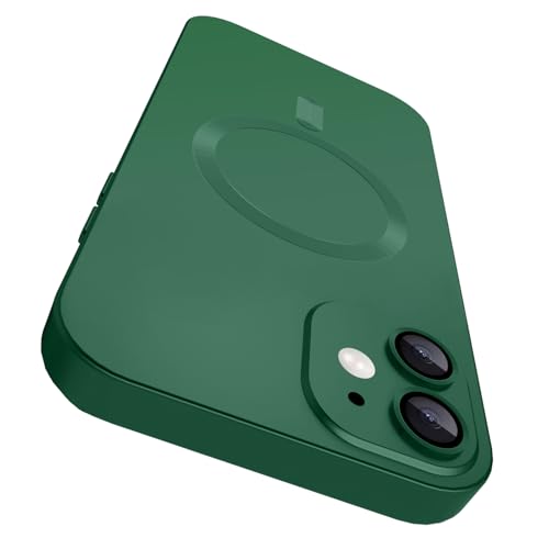 VCGFJD Magnetische Schutzhülle für iPhone 12 mit Kameraobjektivschutz, matt-metallischer Glanz schlank weich TPU-Stoßdämpfer stoßfeste Handyhülle für iPhone 12, Grün VCGFJD Magnetische Schutzhülle für iPhone 12 mit Kameraobjektivschutz, matt-metallischer Glanz schlank weich TPU-Stoßdämpfer stoßfeste Handyhülle für iPhone 12, Grün von VCGFJD