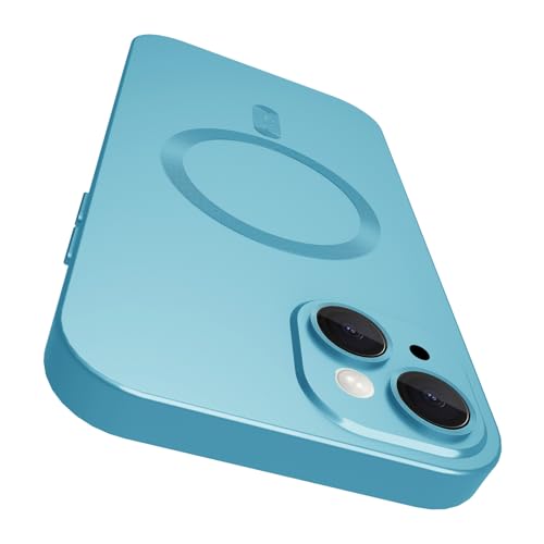 VCGFJD Magnetische Schutzhülle für iPhone 15 mit Kameraobjektivschutz, matt-metallischer Glanz schlank weich TPU-Stoßdämpfer stoßfeste Handyhülle für iPhone 15, Blau VCGFJD Magnetische Schutzhülle für iPhone 15 mit Kameraobjektivschutz, matt-metallischer Glanz schlank weich TPU-Stoßdämpfer stoßfeste Handyhülle für iPhone 15, Blau von VCGFJD