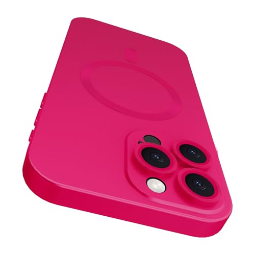 VCGFJD Magnetische Schutzhülle für iPhone 16 Pro mit, matt-metallischer Glanz schlank weich TPU-Stoßdämpfer stoßfeste Handyhülle für iPhone 16 Pro, Rosarot VCGFJD Magnetische Schutzhülle für iPhone 16 Pro mit, matt-metallischer Glanz schlank weich TPU-Stoßdämpfer stoßfeste Handyhülle für iPhone 16 Pro, Rosarot von VCGFJD