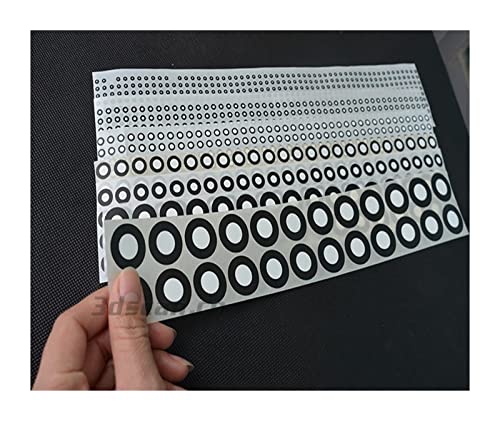 3D-Scan-Marker, 3D-Scan-Markierungspunkt Fotoscanner-Markierungspunkt Kopierer-Markierungspunkt für 3D-Scanning(Inner 0.4 Outer 2mm(20000)) von VCHICS