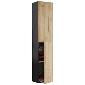 VCM my bath Bad-Hängeschrank VCB 11 915281 honig-eiche, anthrazit 33,0 x 22,0 x 150,0 cm von VCM my bath