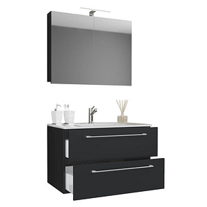 VCM my bath Badmöbel-Set Badinos 914334 schwarz 80,0 x 46,0 x 50,0 cm von VCM my bath