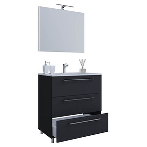 VCM my bath Badmöbel-Set Schubo 914349 schwarz 60,0 x 46,0 x 86,0 cm von VCM my bath