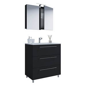 VCM my bath Badmöbel-Set Schubo 914355 schwarz 60,0 x 46,0 x 86,0 cm von VCM my bath