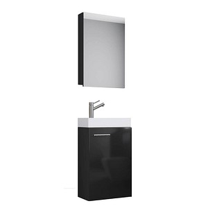 VCM my bath Badmöbel-Set Slito 914137 schwarz 41,0 x 22,0 x 130,0 cm von VCM my bath