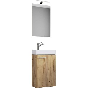 VCM my bath Badmöbel-Set Slito 916949 honig-eiche 41,0 x 22,0 x 130,0 cm von VCM my bath