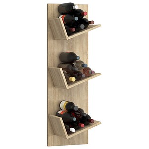 VCM my home Weinregal Vinosi sonoma-eiche 33,0 x 25,6 x 106,5 cm von VCM my home