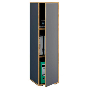 VCM my office Aktenschrank Salia, 920725 anthrazit, honig-eiche 2 Fachböden 30,0 x 32,0 x 109,7 cm von VCM my office