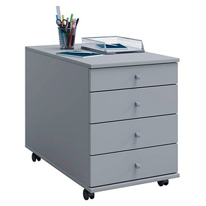 VCM my office Lona Rollcontainer grau 4 Auszüge 42,0 x 75,0 x 57,0 cm von VCM my office