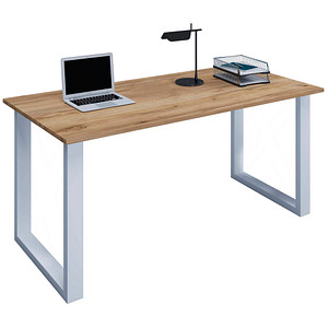 VCM my office Lona Schreibtisch honig-eiche rechteckig, U-Fuß-Gestell silber 160,0 x 80,0 cm VCM my office Lona Schreibtisch honig-eiche rechteckig, U-Fuß-Gestell silber 160,0 x 80,0 cm von VCM my office