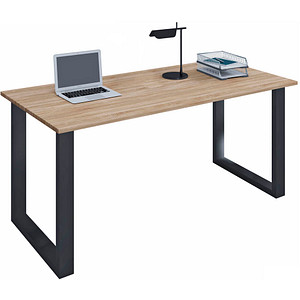VCM my office Lona Schreibtisch sonoma-eiche rechteckig, U-Fuß-Gestell schwarz 160,0 x 80,0 cm VCM my office Lona Schreibtisch sonoma-eiche rechteckig, U-Fuß-Gestell schwarz 160,0 x 80,0 cm von VCM my office