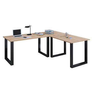 VCM my office Lona Schreibtisch sonoma-eiche rechteckig, U-Fuß-Gestell schwarz 190,0 x 50,0 cm VCM my office Lona Schreibtisch sonoma-eiche rechteckig, U-Fuß-Gestell schwarz 190,0 x 50,0 cm von VCM my office