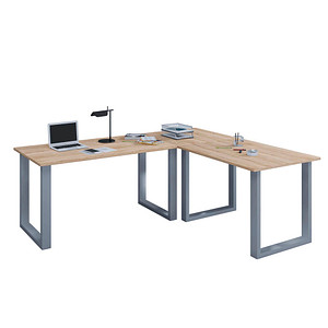 VCM my office Lona Schreibtisch sonoma-eiche rechteckig, U-Fuß-Gestell silber 160,0 x 50,0 cm VCM my office Lona Schreibtisch sonoma-eiche rechteckig, U-Fuß-Gestell silber 160,0 x 50,0 cm von VCM my office