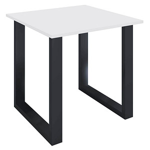 VCM my office Lona Schreibtisch weiß quadratisch, U-Fuß-Gestell schwarz 80,0 x 80,0 cm von VCM my office