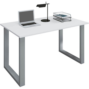 VCM my office Lona Schreibtisch weiß rechteckig, U-Fuß-Gestell silber 110,0 x 50,0 cm VCM my office Lona Schreibtisch weiß rechteckig, U-Fuß-Gestell silber 110,0 x 50,0 cm von VCM my office