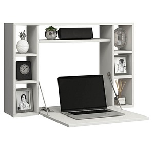 VCM my office Wandila Wandschreibtisch weiß rechteckig, hängend weiß 90,0 x 20,0/67,0 cm von VCM my office