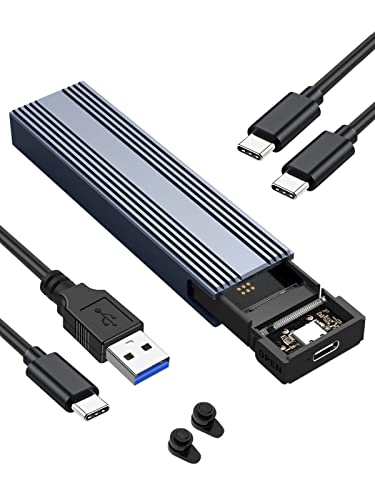 VCOM M.2 NVMe SSD Gehäuse, 10Gbps NVMe PCIe auf USB Adapter mit USB 3.2 Gen2, werkzeugfreie Installation, Unterstützt UASP, Trim, M-Key (B+M Key), 2230/2242/2260/2280 SSDs (Nicht für M.2 SATA) von VCOM