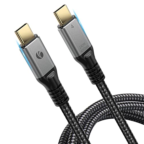 VCOM USB4 Kabel für Thunderbolt 4/3, Unterstützt 8K HD Display, 40Gbps Datenübertragung, 240W Aufladung, kompatibel mit MacBook, iPad Pro, iMac, Laptop, Hub, Dock, SSD, Monitor (1,2Meter) von VCOM