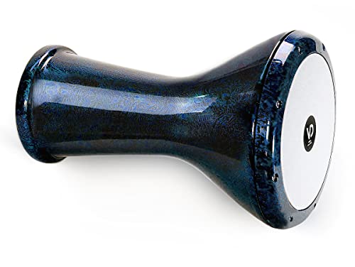 VD Vatan Vatan Profi solo Darbuka Handtrommel Percussion Aluguß Pearl Effekt Blau mit Zubehör, 3022-G von VD Vatan