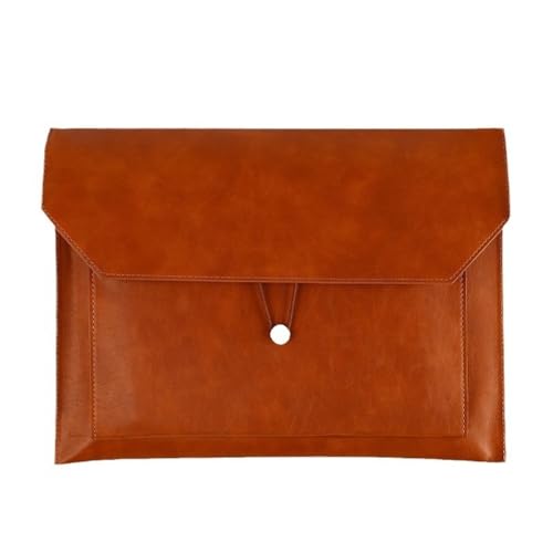 Lederumschlag Dokumententasche, Dokumententasche aus PU-Leder, 337 x 237 mm, mehrfarbig, 2er-Pack(Brown) von VDCVADKYE
