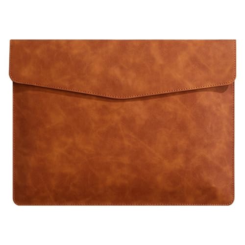 Lederumschlag Dokumententasche, Dokumententasche aus PU-Leder, Akten-Organizer, 245 x 330 mm, Braun, 4 Stück von VDCVADKYE