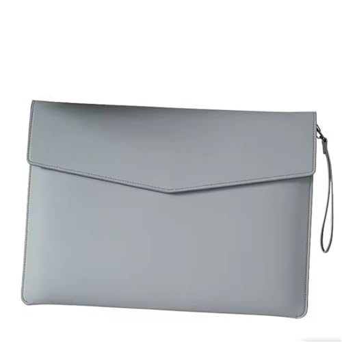 Lederumschlag Dokumententasche, PU-Leder-Dokumentenbeutel-Organisator Multicolor 25.1x34.5cm for Büro-Heimschule(Grey) von VDCVADKYE