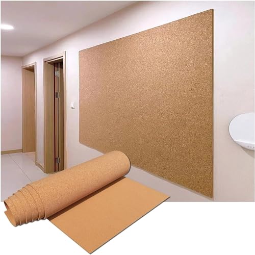 Pinnwand aus Kork, Kork-Pinnwand, braun, selbstklebende Korkrolle(1.22x1.64m(6MM)) von VDCVADKYE