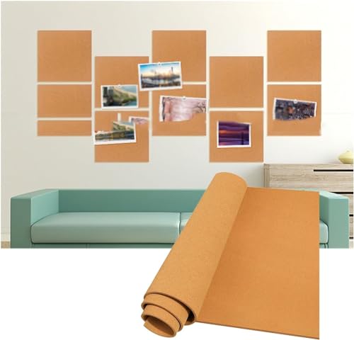 Pinnwand aus Kork, Selbstklebende Korkplatte auf Rolle(1.22x4.10m(8MM)) von VDCVADKYE