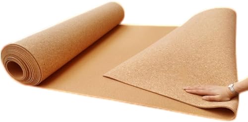 Pinnwand aus Kork, Selbstklebende Korktafelrolle, rahmenloses Wand-Bulletin-Korkblattpapier(1.22x2.46m(6MM)) von VDCVADKYE