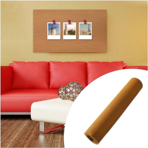 Pinnwand aus Kork, Selbstklebende Korktafelrolle, zuschneidbares rahmenloses Schwarzes Brett(1.22x0.82m(6MM)) von VDCVADKYE