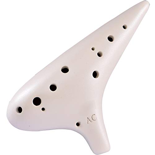 VDLLQYN, 12-Loch Alto C Frosted Clay Ocarina, ，Keramische Flöte(Beige) von VDLLQYN