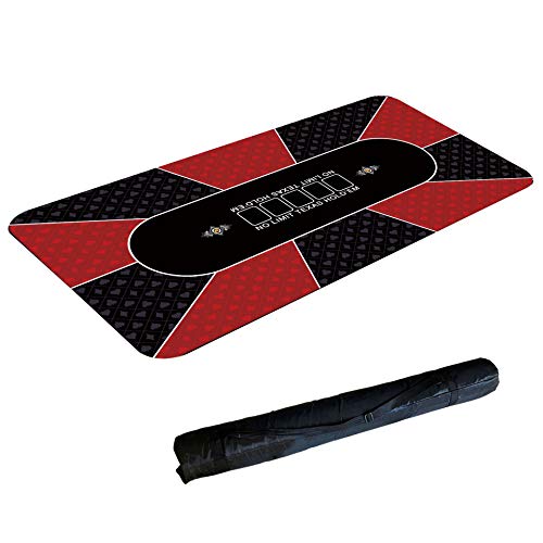 VDLLQYN, Pokermatten-Layout mit professionellem Sure Sick-Gummischaum for bis zu 8 Spieler for Kartenspielen,Pokermatte von VDLLQYN