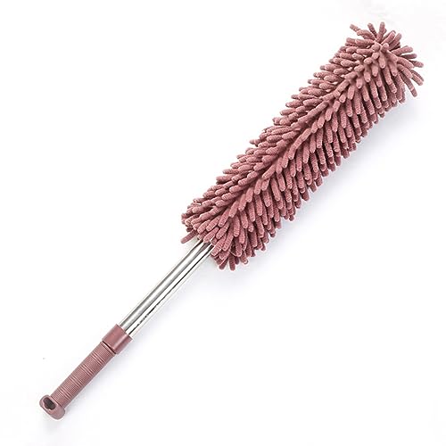 VDLLQYN, Royal Duster Einziehbarer Chenille-Staubwedel – Elektrostatisches Staubwerkzeug for einfache Haushaltsreinigung ，Staubsammler(Brown) von VDLLQYN