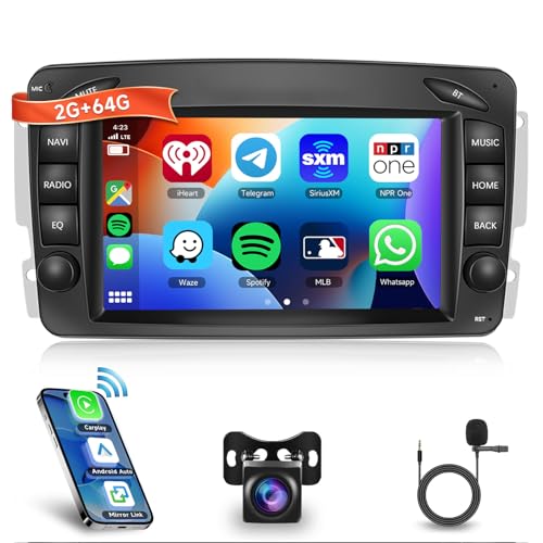 2G+64G Autoradio Android 13 für Mercedes Benz C CLK G Classe W203 W209 W463 Viano Vito, 7 Zoll HD Touchscreen mit Drahtloses Carplay Android GPS Wi-Fi USB Bluetooth FM RDS Radio Rückfahrkamera 2G+64G Autoradio Android 13 für Mercedes Benz C CLK G Classe W203 W209 W463 Viano Vito, 7 Zoll HD Touchscreen mit Drahtloses Carplay Android GPS Wi-Fi USB Bluetooth FM RDS Radio Rückfahrkamera von VECHTEL