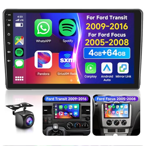 4G&64G 9" Autoradio Für Ford Transit 2009-2016/Focus 2005-2008 mit Carplay Android Auto Wireless,1280 * 720,Android 13,Touchscreen Bluetooth RDS/FM Radio,WiFi Navi/AHD Rückfahrkamera 4G&64G 9" Autoradio Für Ford Transit 2009-2016/Focus 2005-2008 mit Carplay Android Auto Wireless,1280 * 720,Android 13,Touchscreen Bluetooth RDS/FM Radio,WiFi Navi/AHD Rückfahrkamera von VECHTEL