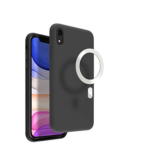VECI iPhone XR Magnetische Hülle, kompatibel mit MagSafe Zubehör, Soft Touch Silikon (iPhone XR, Schwarz) von VECI