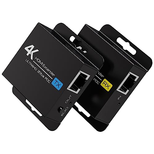 VEDINDUST HDMI Extender 4K30HZ 131FT/40M HDMI Over Ethernet HDMI RJ45 HDMI Ethernet über Cat5e/Cat6 Kabel Übertragung HDMI Transmitter Repeater Unterstützt 4k 1080P 3D POC EDID von VEDINDUST