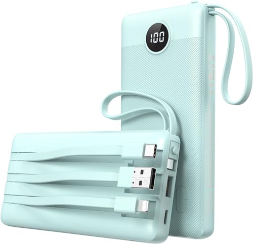 Power Bank 10000mAh Powerbank USB C mit 5 Ausgängen & 2 Eingängen Powerbank LED Display mit integrierten Kabeln Externer Handyakku Kompatibel mit iPhone, iPad, Samsung, Xiaomi, Google Pixel usw. Power Bank 10000mAh Powerbank USB C mit 5 Ausgängen & 2 Eingängen Powerbank LED Display mit integrierten Kabeln Externer Handyakku Kompatibel mit iPhone, iPad, Samsung, Xiaomi, Google Pixel usw. von VEEKTOMX POWER BANK