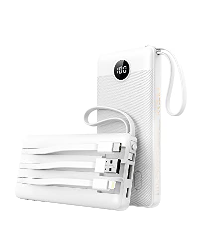 Power Bank 10000mAh Powerbank USB C mit 5 Ausgängen & 2 Eingängen Powerbank LED Display mit integrierten Kabeln Externer Handyakku Kompatibel mit iPhone, iPad, Samsung, Xiaomi, Google Pixel usw. Power Bank 10000mAh Powerbank USB C mit 5 Ausgängen & 2 Eingängen Powerbank LED Display mit integrierten Kabeln Externer Handyakku Kompatibel mit iPhone, iPad, Samsung, Xiaomi, Google Pixel usw. von VEEKTOMX POWER BANK