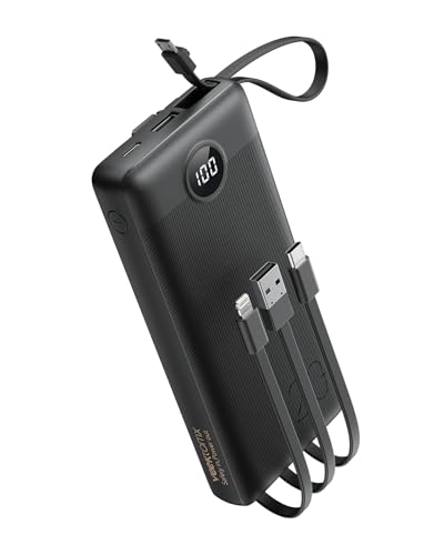 Power Bank 20000mAh Powerbank USB C mit 5 Ausgängen & 2 Eingängen VEEKTOMX Powerbank mit integrierten Kabeln Externer Handyakku Kompatibel mit iPad, iPhone16/15, Samsung, Xiaomi, Google Pixel usw. Power Bank 20000mAh Powerbank USB C mit 5 Ausgängen & 2 Eingängen VEEKTOMX Powerbank mit integrierten Kabeln Externer Handyakku Kompatibel mit iPad, iPhone16/15, Samsung, Xiaomi, Google Pixel usw. von VEEKTOMX POWER BANK