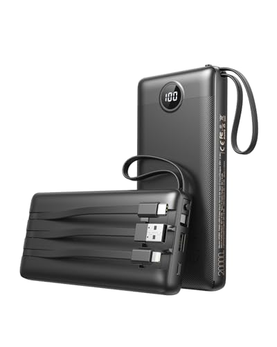 Power Bank 20000mAh Powerbank mit 5 Ausgängen & 2 Eingängen VEEKTOMX Powerbank mit integrierten Kabeln Externer Handyakku USB C Kompatibel mit iPhone, iPad, Samsung, Xiaomi, Google Pixel usw. Power Bank 20000mAh Powerbank mit 5 Ausgängen & 2 Eingängen VEEKTOMX Powerbank mit integrierten Kabeln Externer Handyakku USB C Kompatibel mit iPhone, iPad, Samsung, Xiaomi, Google Pixel usw. von VEEKTOMX POWER BANK