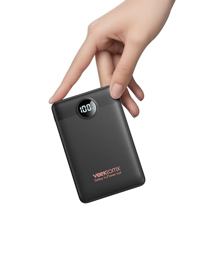 VEEKTOMX Power Bank 10000mAh Mini Powerbank Klein 22,5W Externe Handyakkus PD 3.0 QC 3.0 USB C Input & Output Reise Gadgets Akkupack Kompatibel mit iPhone/Samsung/Huawei/Xiaomi/AirPods/iPad von VEEKTOMX